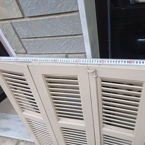 French-style window shutters used, 3 leaves, window