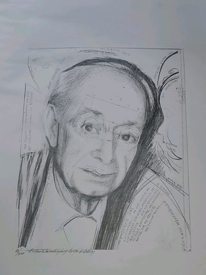 Aspasia Papadoperaki Serigraph used featuring Antonis Samarakis