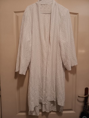Kimono L/XL, loose pique, white