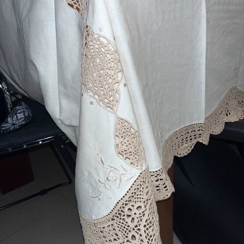 Handmade tablecloth new crocheted 2.50x1.60