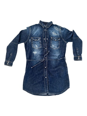 Denim midi dress size large New Look like new, blue