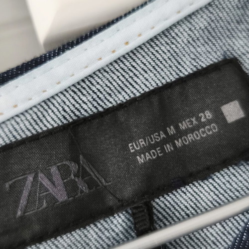 Zara Dark Blue Denim Mini Dress with Kimono Sleeves and Belt Size M New