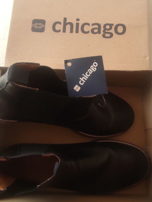 Chicago men's leather blue boots size 45 like new