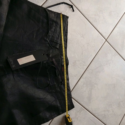 Women's linen pants new, size M, black with pockets and drawstrings