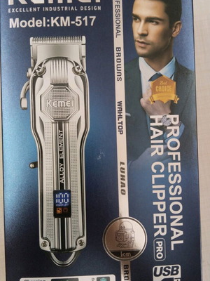 Kemei KM-517 electric hair clipper new, rechargeable USB