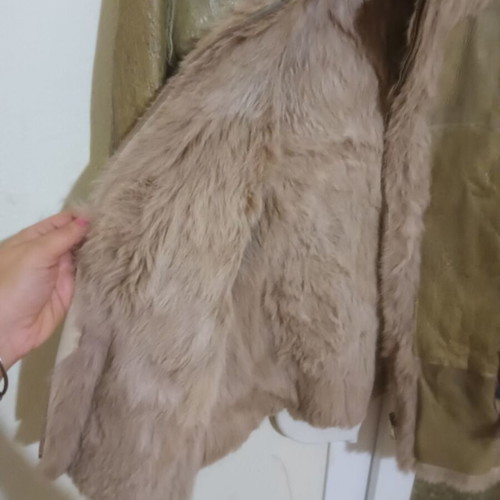 Tassos Mitropoulos double face leather and fur jacket Medium, like new