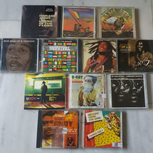 Reggae CD collection used with Bob Marley and others
