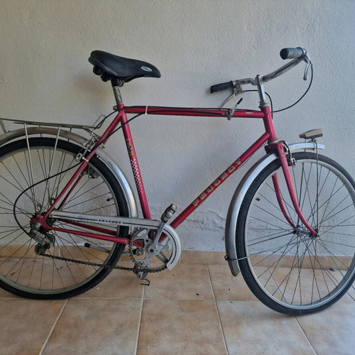 Peugeot bicycle used, city type, red, V-Brakes
