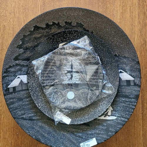 Vietnamese lacquerware decorative plates new