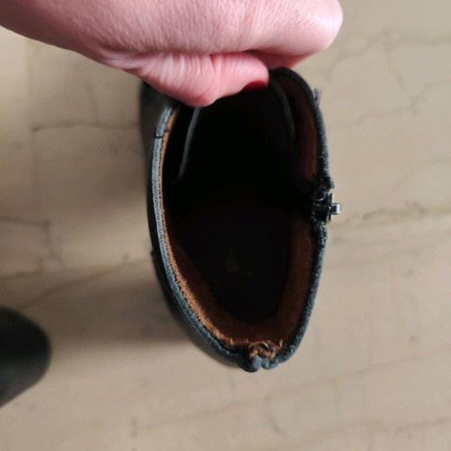 Leather ankle boots used, black, size 37 with zipper