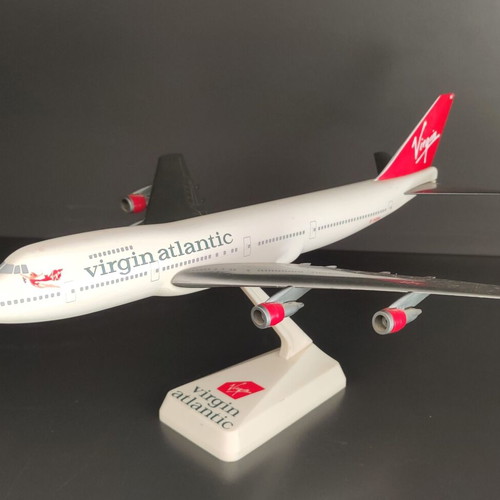 Virgin Atlantic Airplane Model with Stand 27cm like new