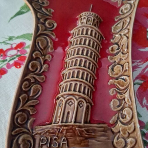 Pisa souvenir vintage ceramic like new, 10x19 cm