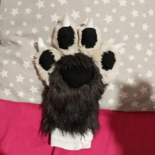 Furry paws gloves