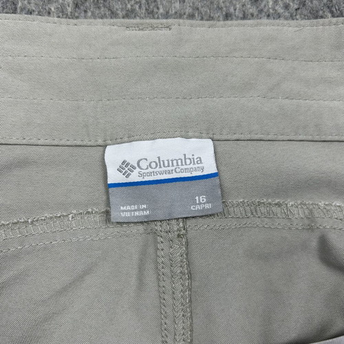 Columbia women's Capri pants XL used, grey beige, outdoor cropped