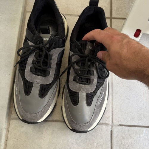 Togoshi men's sneakers, black and grey, size 44