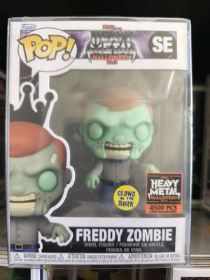 Funko Pop Heavy Metal Halloween Freddy Zombie new with protector