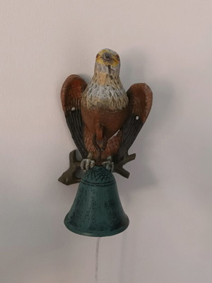 Cast iron eagle bell new with fade-resistant colors