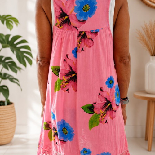Boho summer dress like new, one size, floral print