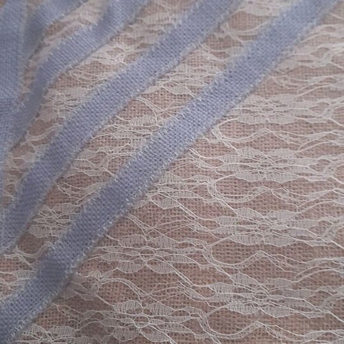 Decorative pillowcase large handmade from burlap and lace
