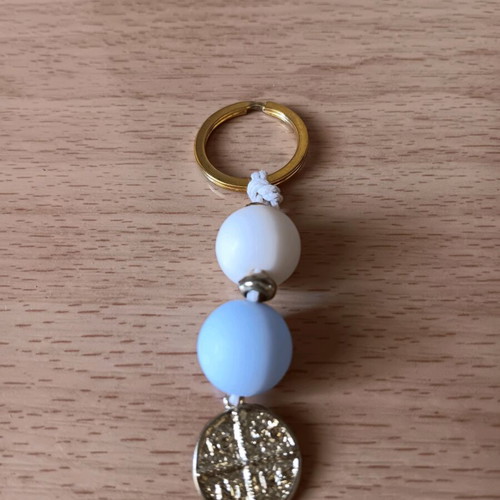 Keychain key wallet martyriko with konstantinato new, beige and turquoise