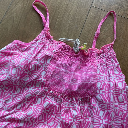 Benetton pink dress like new for girls 6-11 years