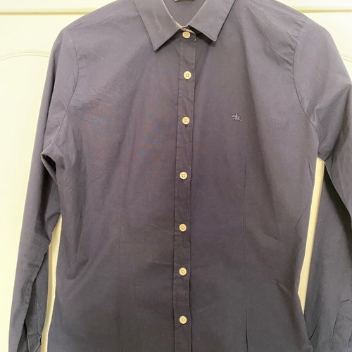 Burberry shirt used, cotton, dark blue, size XXL