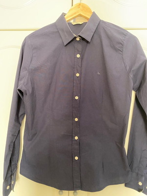 Burberry shirt used, cotton, dark blue, size XXL