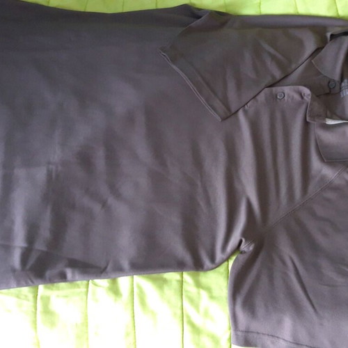 Men's polo shirt like new, gray and brown, size L