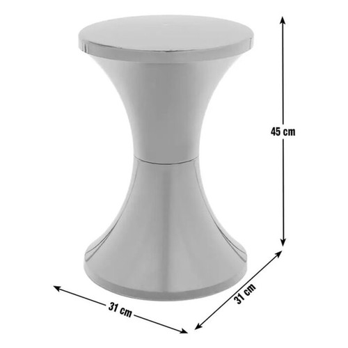 Habitat Tam Tam white plastic stool new with hidden storage