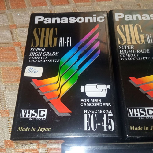 Panasonic SHG Hi-Fi EC-45 VHSC pack of 3 new