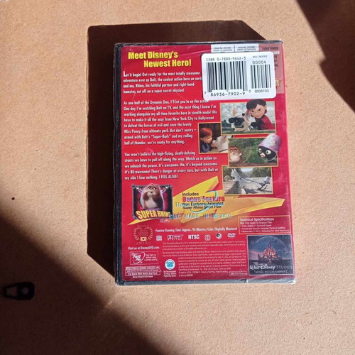 Bolt DVD sealed with English, French, Spanish