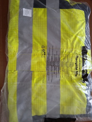 Portwest MV70 Modaflame Rain Multi Norm Arc Jacket new with tags, yellow/navy, size M