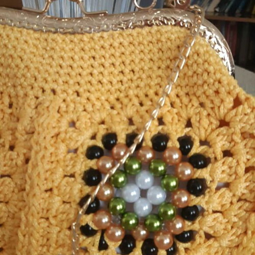 Golden Soleil handmade crossbody bag new, multicolor
