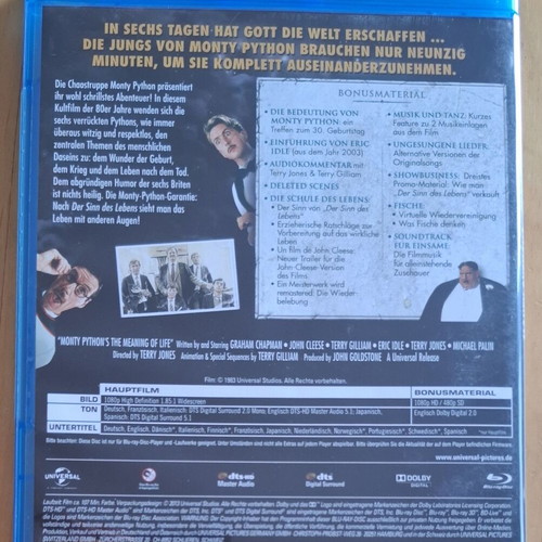 Monty Python's The Meaning of Life Blu-ray like new, comedy, subtitles