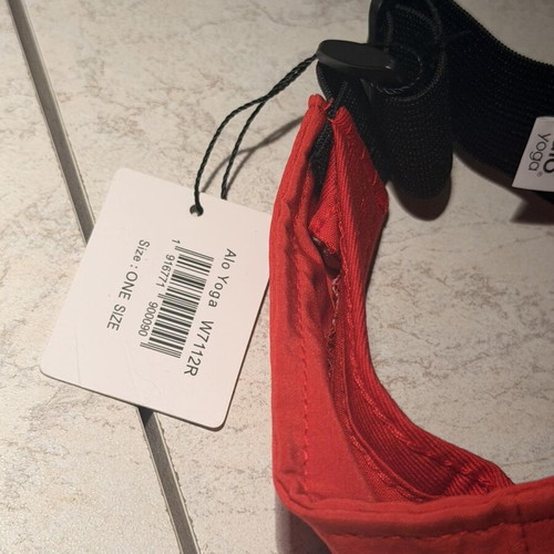 Alo Yoga Red Visor with Transparent Shield One Size new