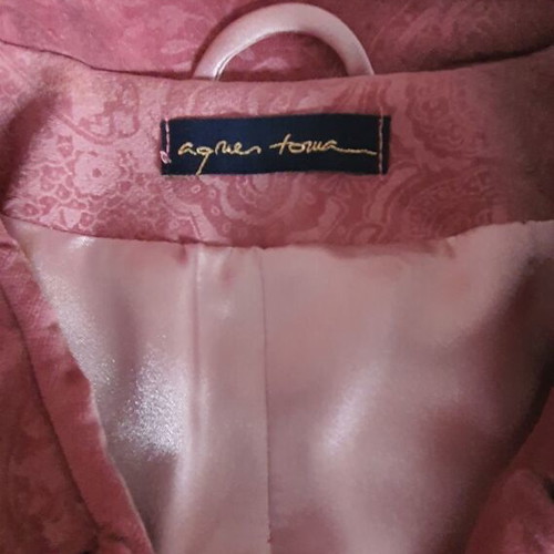 Agnes Toma velvet coat new, pink, size S