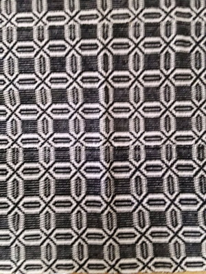 Woven blanket new, black and white, size 1.45x1.80 m