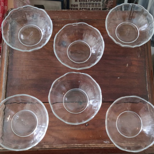 Arcoroc France Fleur vintage serving set 7 pieces used