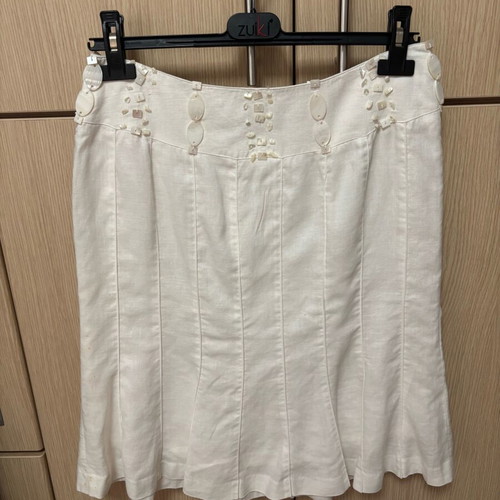 Artisti Italiani white linen skirt like new, size 40