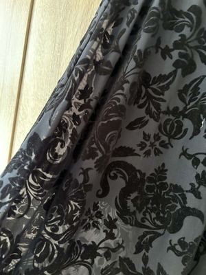 Midi skirt black with asymmetric length size small like new