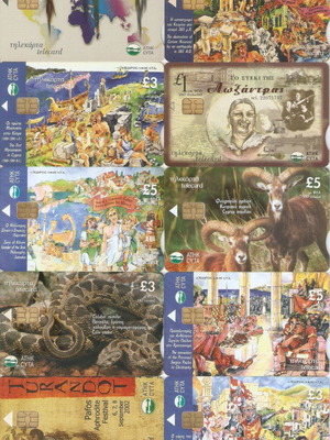 Telecards and dummy timecard new, pack of 46 foreign