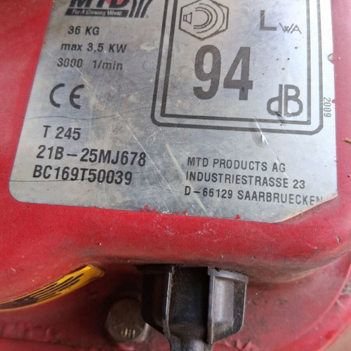MTD T/245 21B-25MJ678 German tiller 3.5kw used