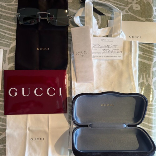 Gucci sunglasses with light blue lenses like new