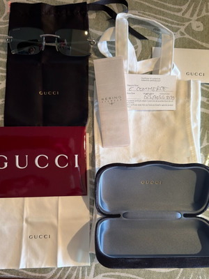 Gucci sunglasses with light blue lenses like new