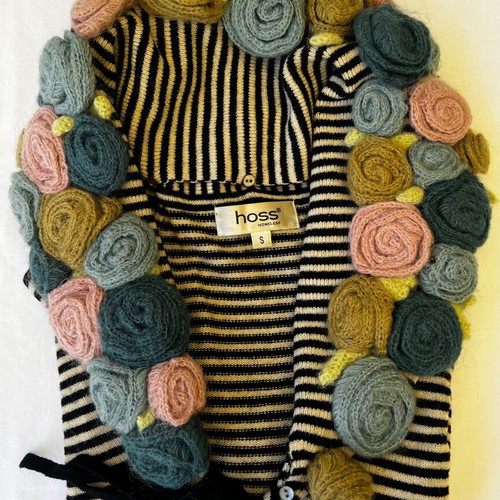 Hoss Intropia cardigan wool used, multicolor with flowers