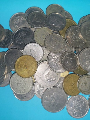 Greek drachma coins used, pack of 70 pieces