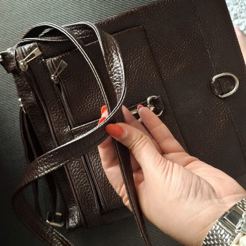 Crossbody bag dark brown like new with adjustable strap