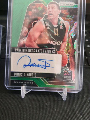 panini prizm euroleague 2024-25 Dimos dikoudis Green Shimmer auto /25
