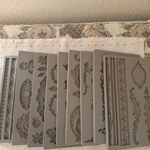 Iron Orchid Trimmings Silicone Mold Set like new, 10 pcs 20×12.5 cm