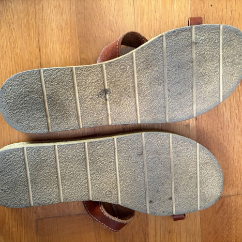 Tan sandals used, size 41